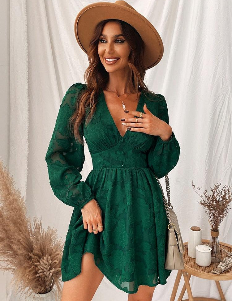 Vestido Floral Boho com Manga Longa – Petal