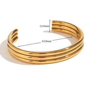 Pulseira Elegante Banhada a Ouro 18K para Mulheres