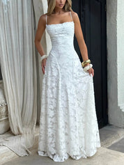 Vestido Longo Jacquard