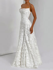 Vestido Longo Jacquard