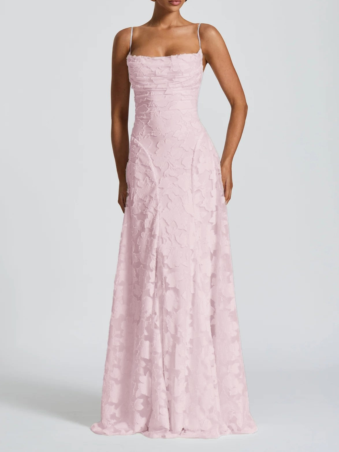 Vestido Longo Jacquard