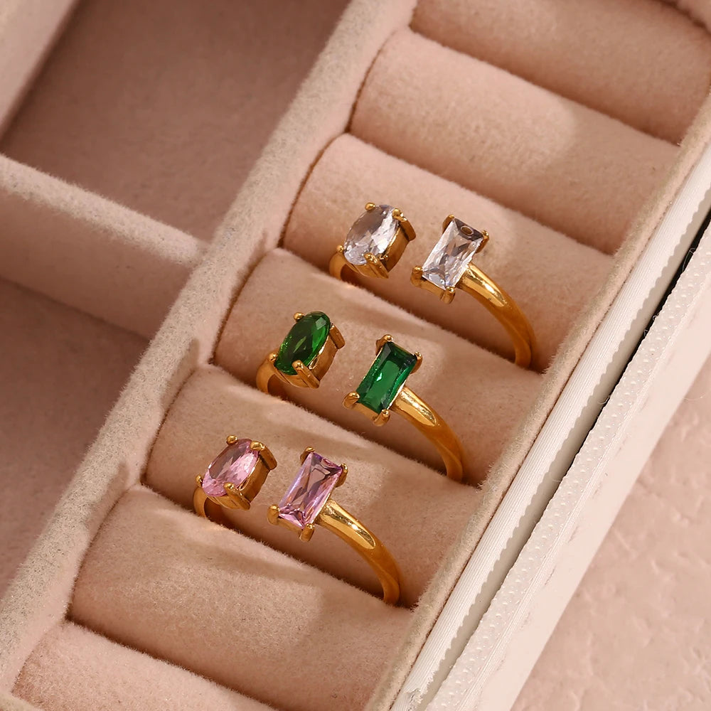 Anéis Elegantes com Zircônia