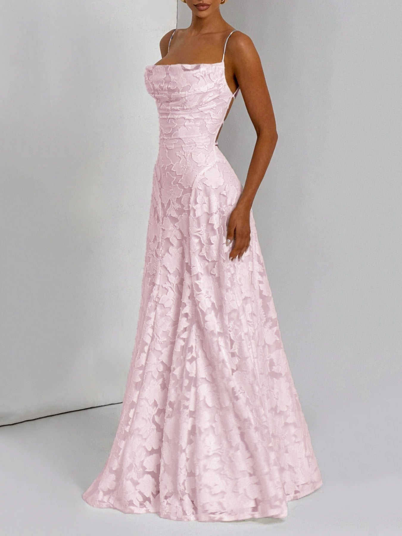 Vestido Longo Jacquard