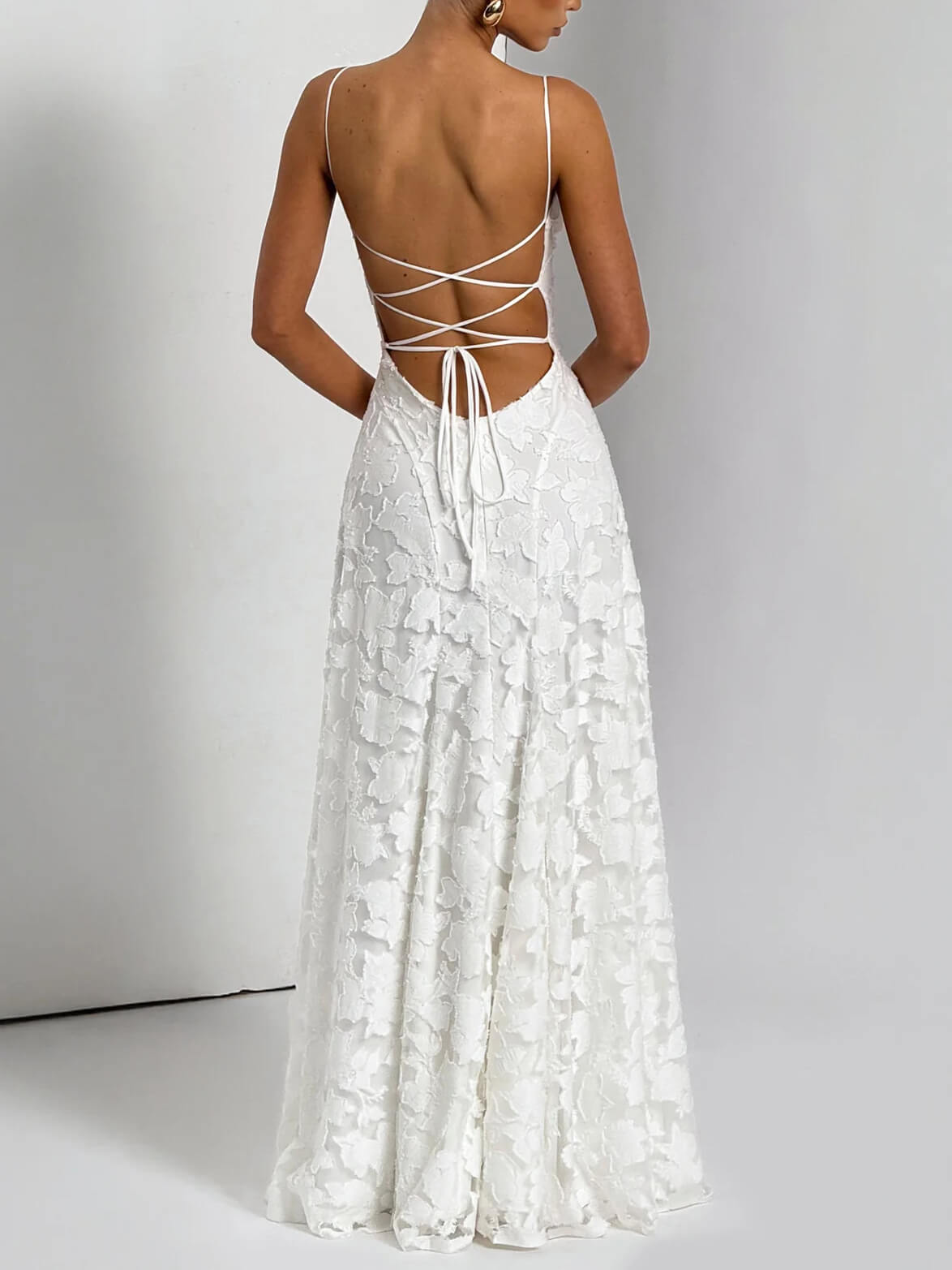 Vestido Longo Jacquard