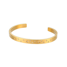 Bracelete Estrela de Cristal Banhado a Ouro 18k