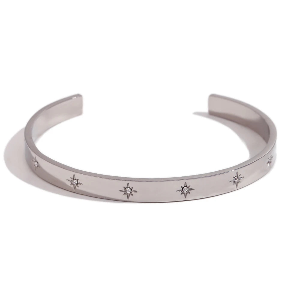 Pulseira Estrela Zircão Banhada a Ouro 18K – Renovee