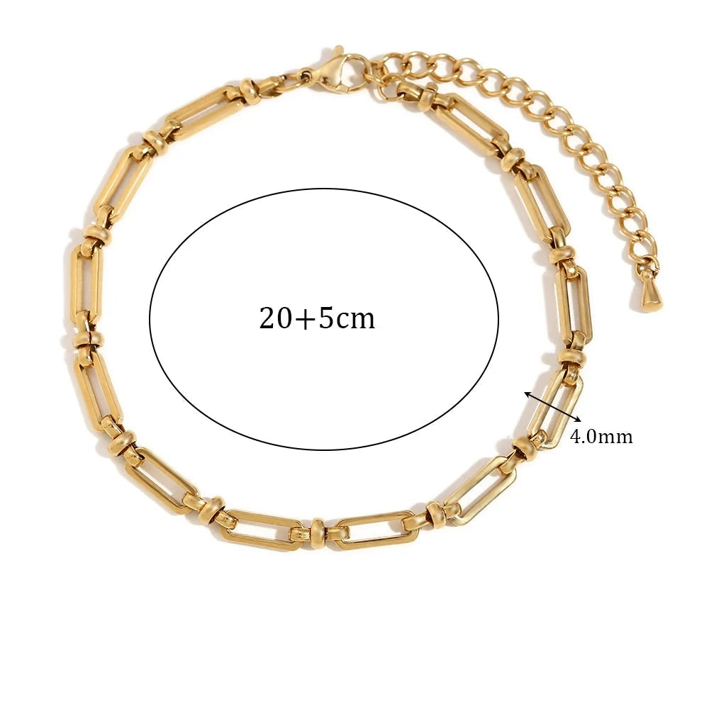 Tornozeleira Minimalista Banhada a Ouro 14K