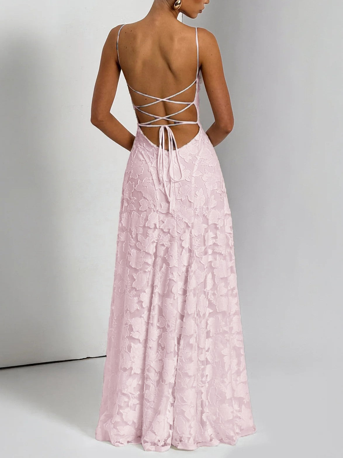 Vestido Longo Jacquard