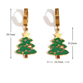 Brinco Árvore de Natal Banhado a Ouro 18K Use Renovee