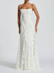 Vestido Longo Jacquard