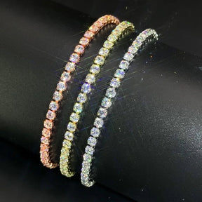 Pulseira de Tênis Multicolorida com Zircônia 2.5mm