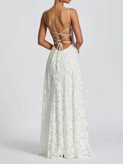 Vestido Longo Jacquard
