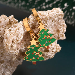 Brinco Árvore de Natal Banhado a Ouro 18K Use Renovee