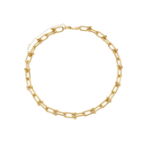 Colar Dourado Chocker Corrente Elos Largos