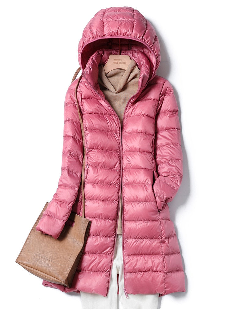 Jaqueta Feminina Puffer com Capuz