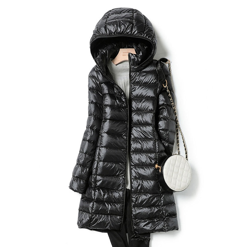 Jaqueta Feminina Puffer com Capuz