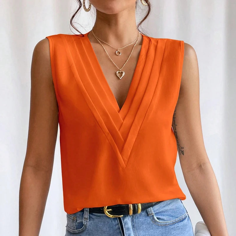 Blusa Casual Sem Mangas – Baroni