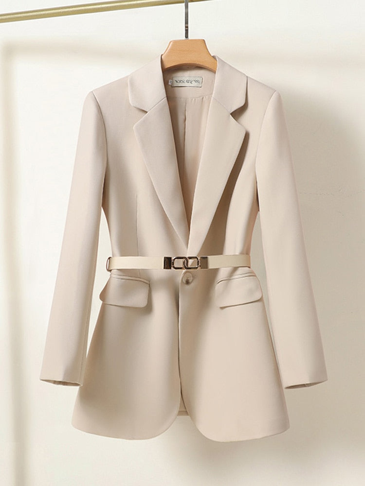 Blazer de Luxo Fino com Cinto – Rousse