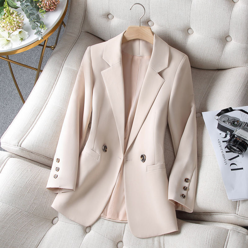 Blazer com Manga Longa Moda Coreana – Lucinne