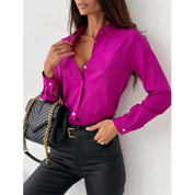 Blusa Feminina Elegante – Decote V e Estilo Office