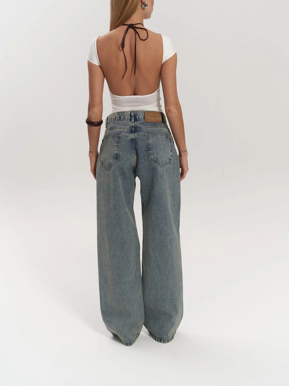Calça Jeans Azul Translúcida