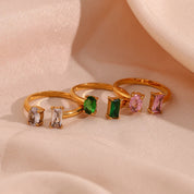 Anéis Elegantes com Zircônia