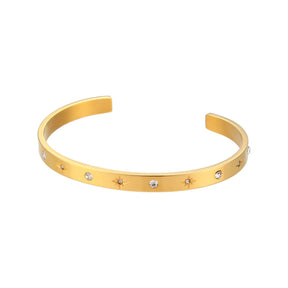 Bracelete Estrela de Cristal Banhado a Ouro 18k