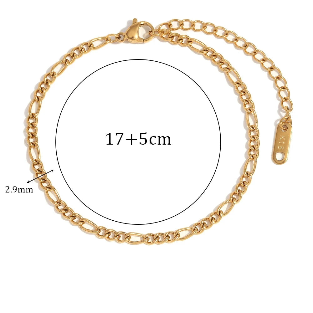 Pulseira Figaro Banhada a Ouro 18K – Renovee