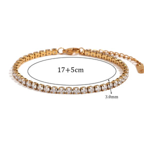 Pulseira de Zircão Banhada a Ouro 18K – Renovee