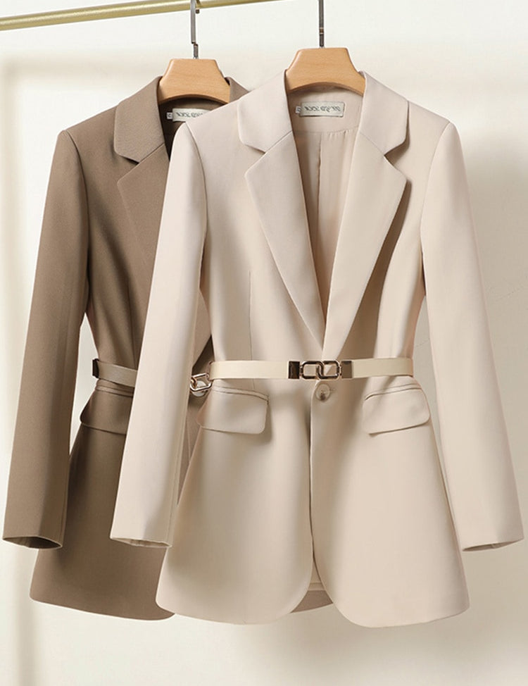Blazer de Luxo Fino com Cinto – Rousse
